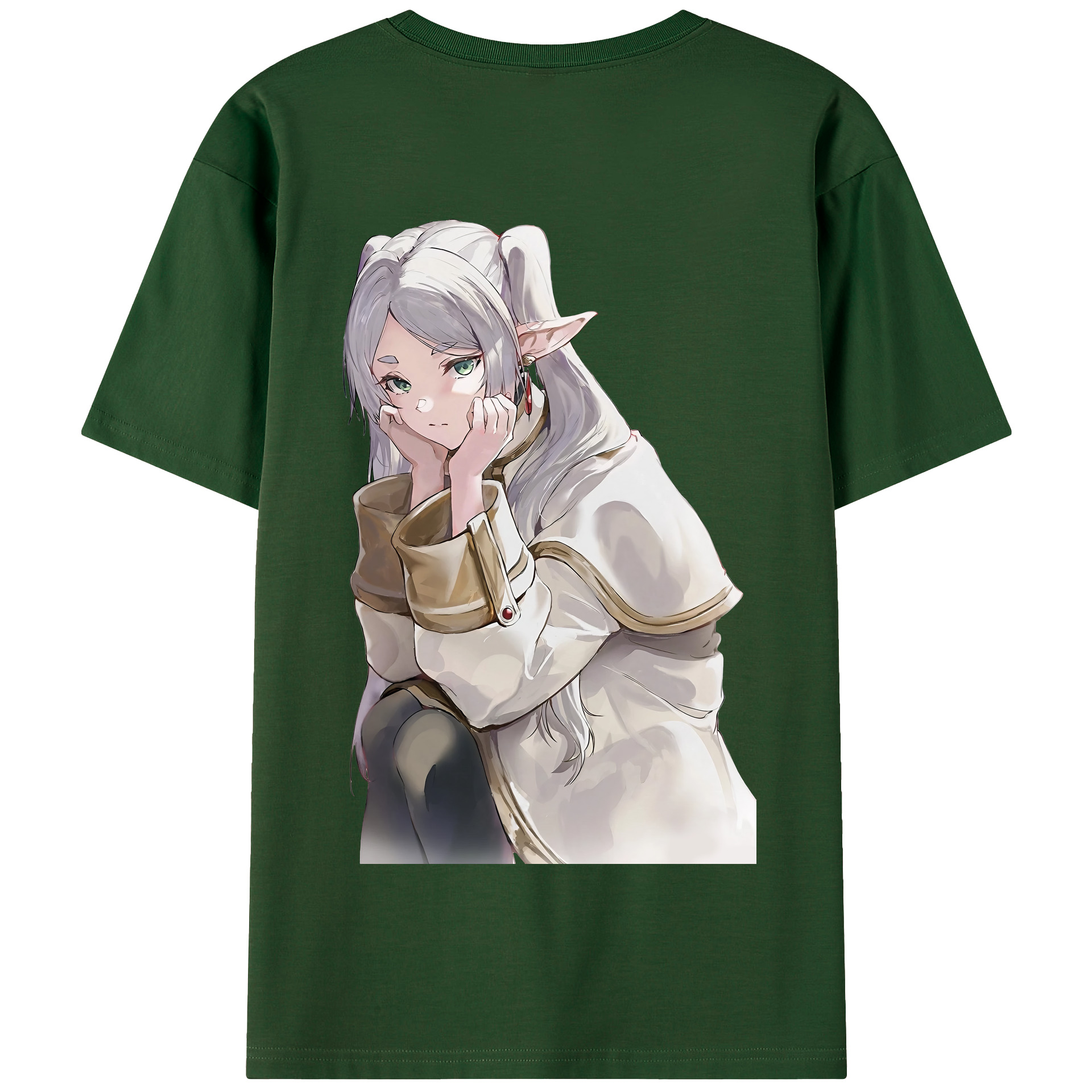 （画像用） 葬送のフリーレン Frieren 綿100％半袖Tシャツ（背面プリント）